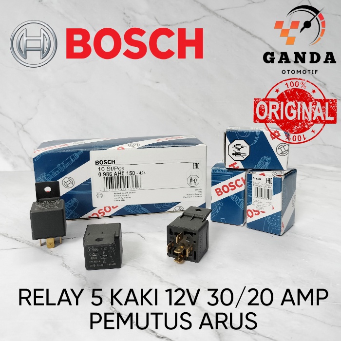 Jual RELAY BOSCH 5 KAKI 12V 87A PEMUTUS ARUS PEMUTUS BOSCH, KODE 150