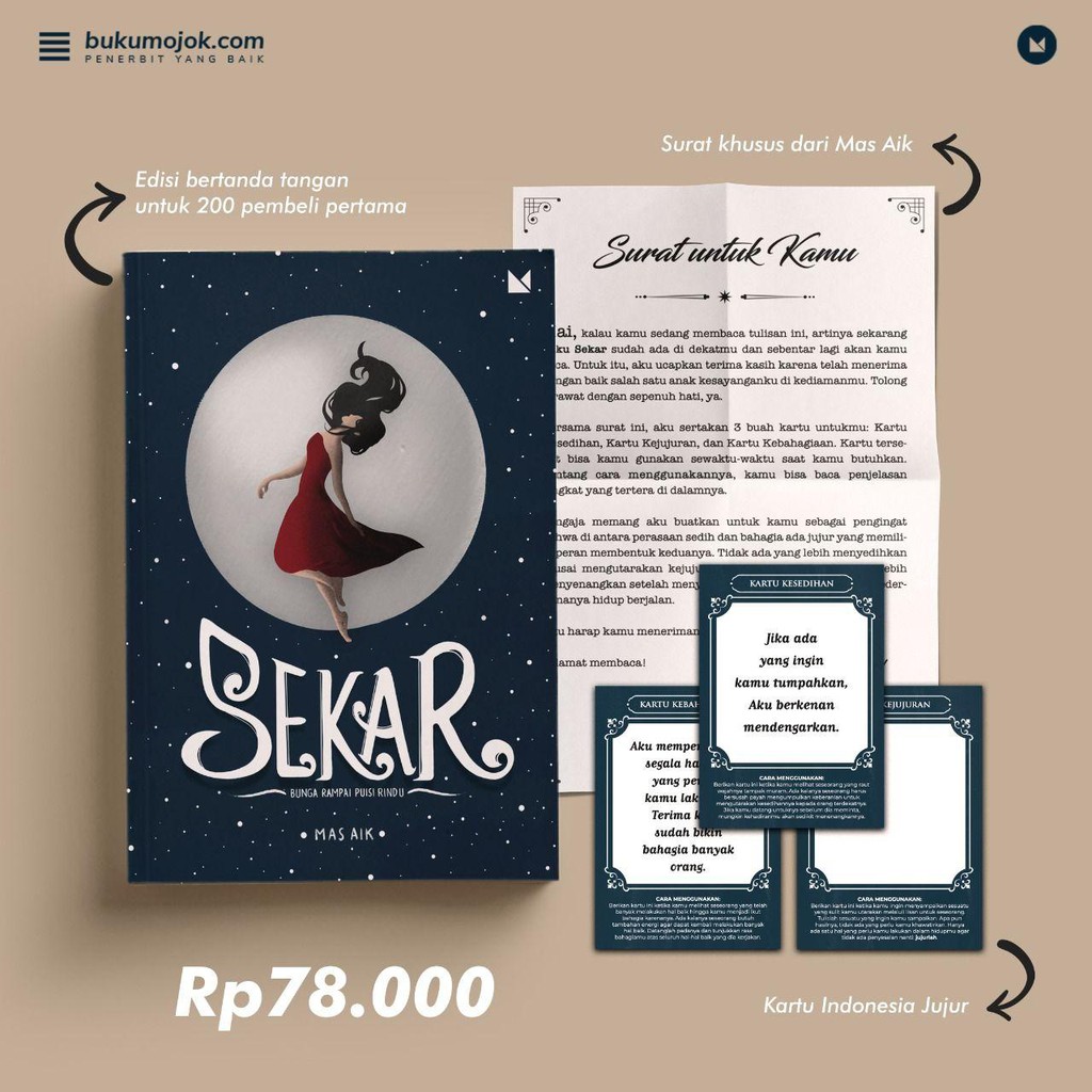 Jual SEKAR : BUNGA RAMPAI PUISI RINDU | EDISI TTD | KARTU JUJUR ...