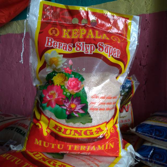 Jual Beras Kepala Slyp Super Cap Bunga 5 Kg Murah Shopee Indonesia