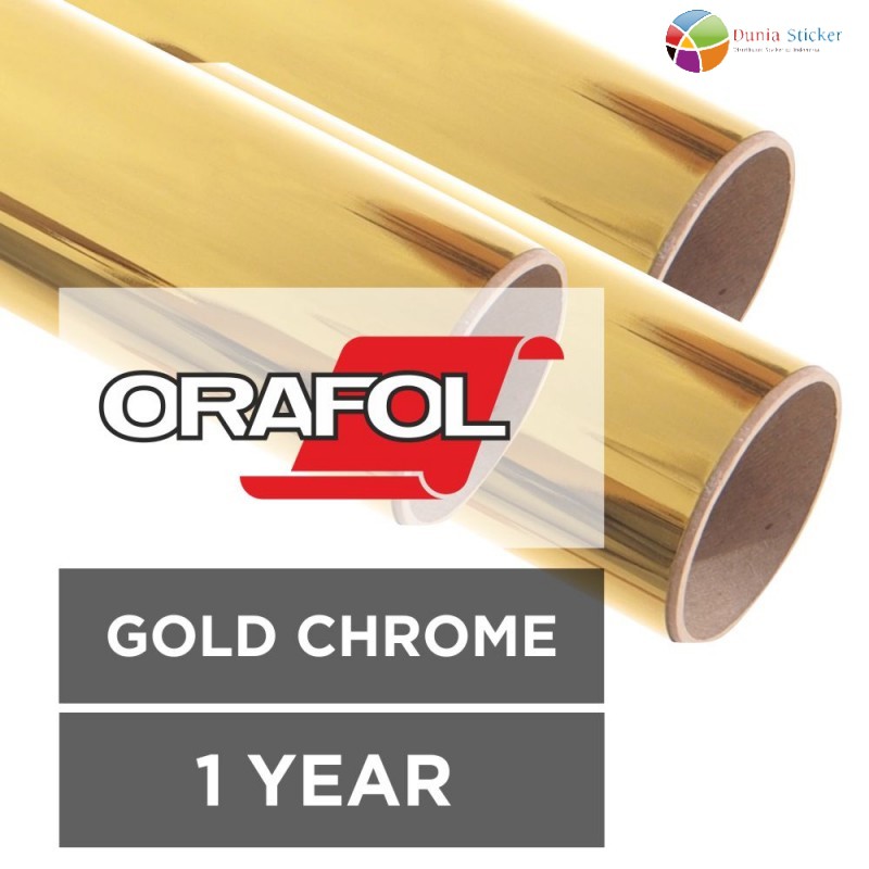Jual Sticker Oracal 351 Gold Chrome (Polyester Film) | Shopee Indonesia