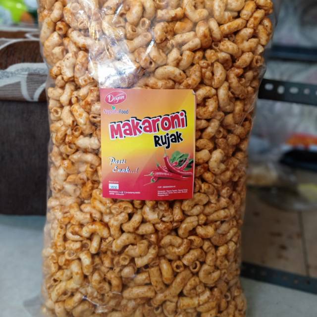 Jual Snack Makroni Rujak Bumbu Pedas Manis Enak Gurih Cemilan Sehat