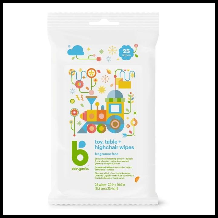 Babyganics toy table & highchair wipes hotsell