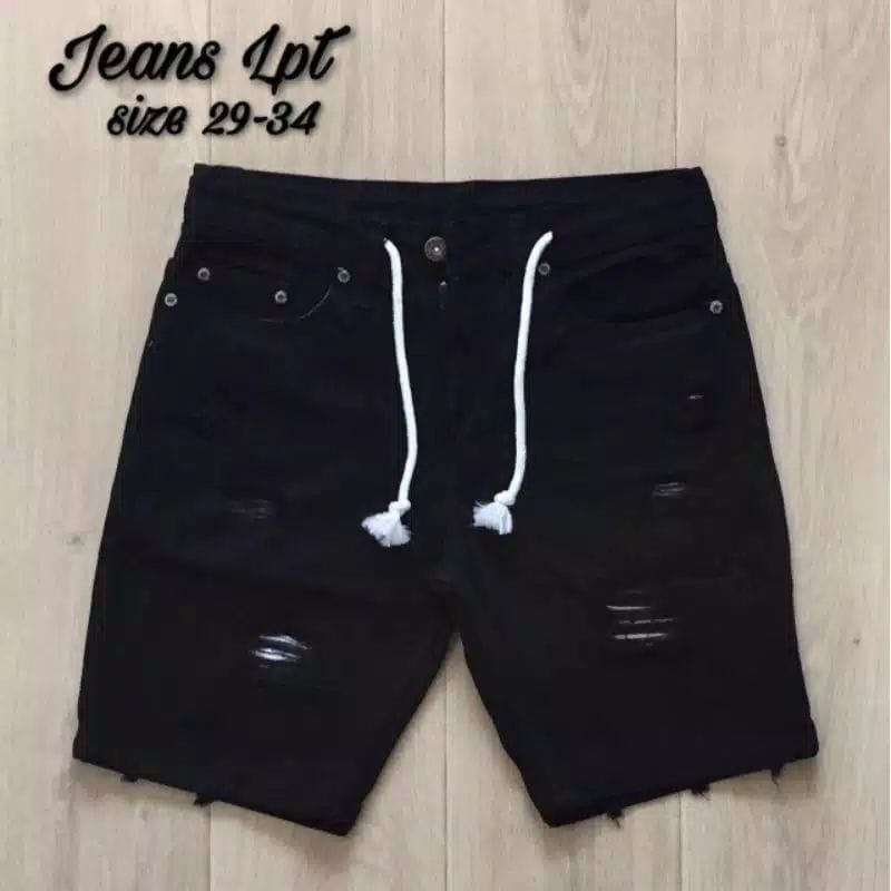 Jual [Bisa COD]Celana Jeans Pendek Sobek Pria Wisker Jeans Pendek