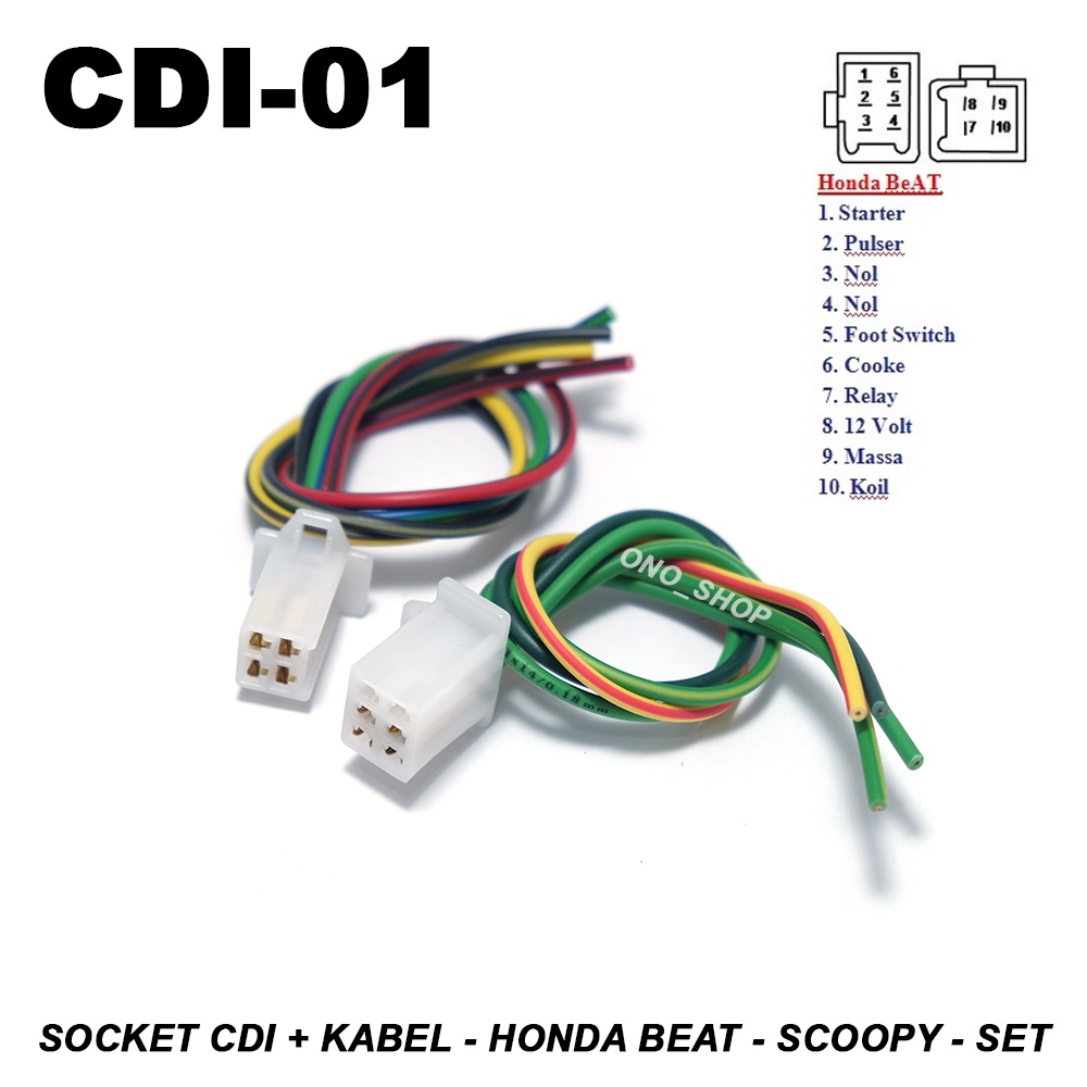 Jual Socket CDI + Kabel - Honda Beat, Scoopy - Set | Shopee Indonesia