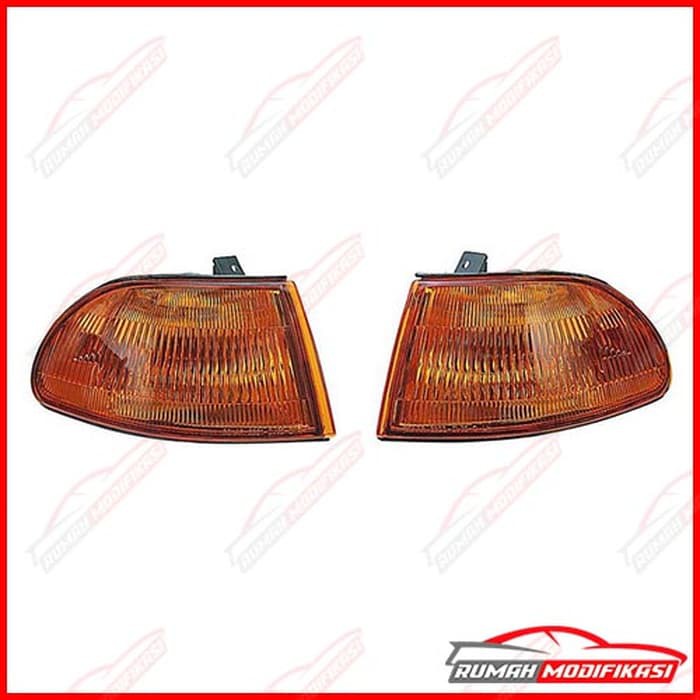 Speed Daddy Headlight & Fog Light Combo For Honda Civic 92-95 - Amber Corner/Smoked Bumper Lights