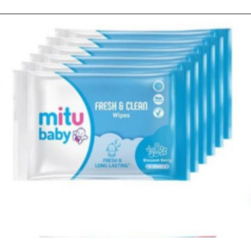 Jual mitu baby TISSUE BASAH wipes renceng 4s (1renceng isi 12pcs ...