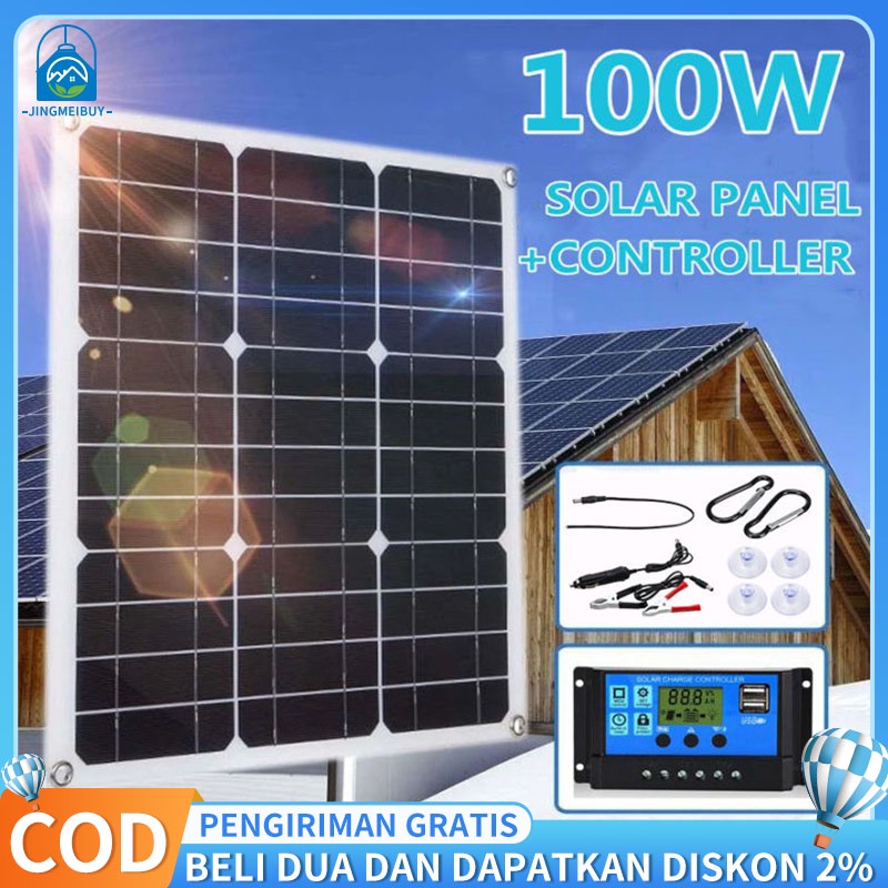 Jual 60W/100W SOLAR PANEL PANEL SURYA PEMBANGKIT LISTRIK TENAGA SURYA ...