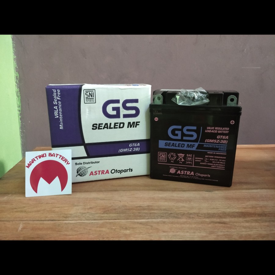 Jual Aki Motor GS Astra GT6A Shopee Indonesia