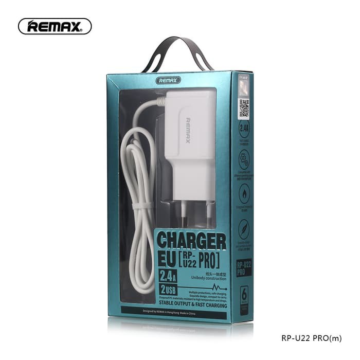 Jual Remax RP-U22 Charger 2 Port USB Adaptor Fast Charging 2.4A ...