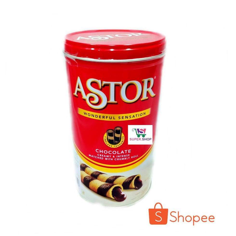 Jual Lg I Promo Astor Double Chocolate Wafer Roll Stick Kaleng 330 Gram