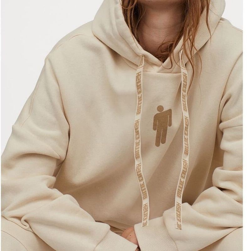 SALE Hoodie H M Billie Eilish Cream