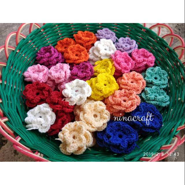 Jual Bunga rajut 5 cm | Shopee Indonesia