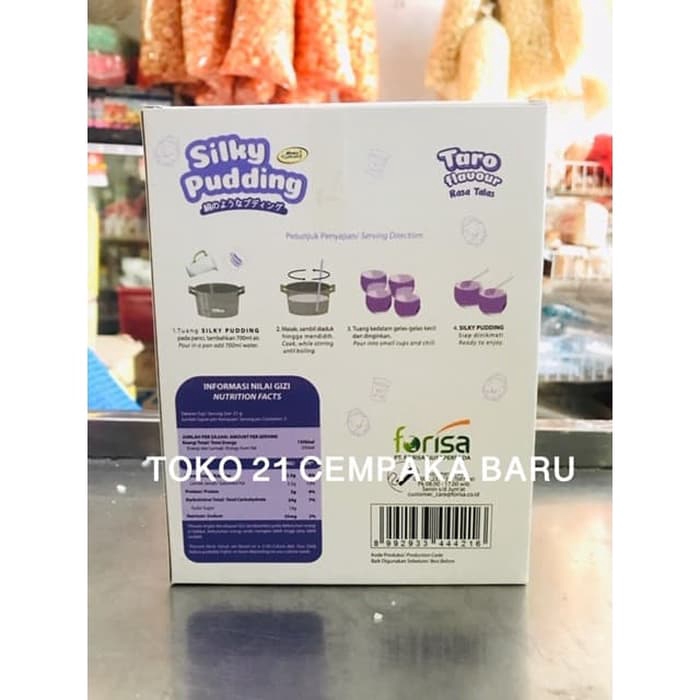 Jual Silky Pudding Rasa TARO Flavour Box 155 gram | Agar Agar Silky ...