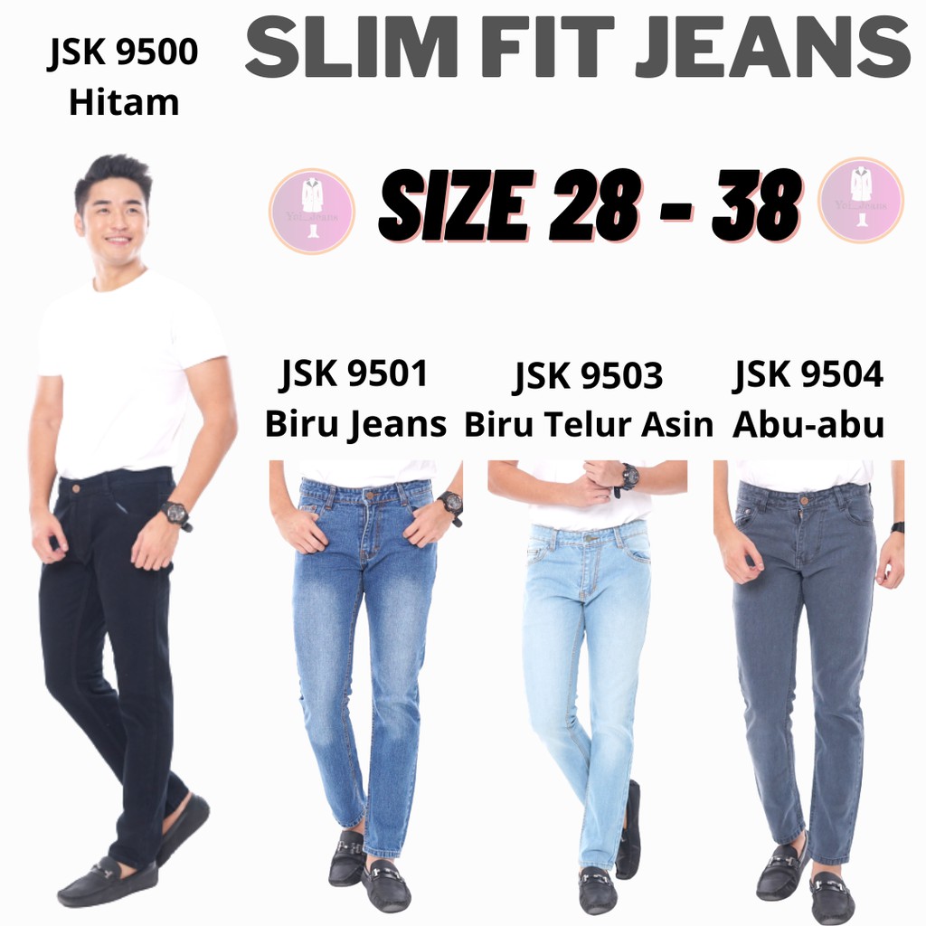 Jual JSK Jeans Celana Panjang Jeans Non Stretch Cowok Model SLIM FIT ...