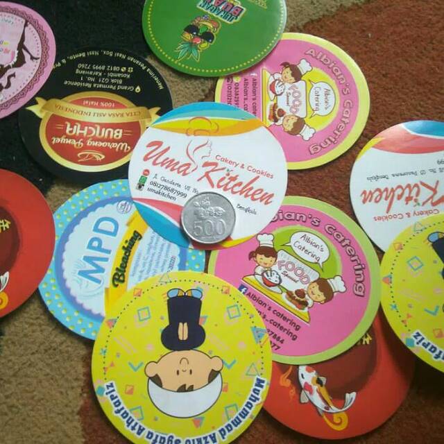Jual Stiker Bulat 8 cm - isi 500 lembar | Shopee Indonesia