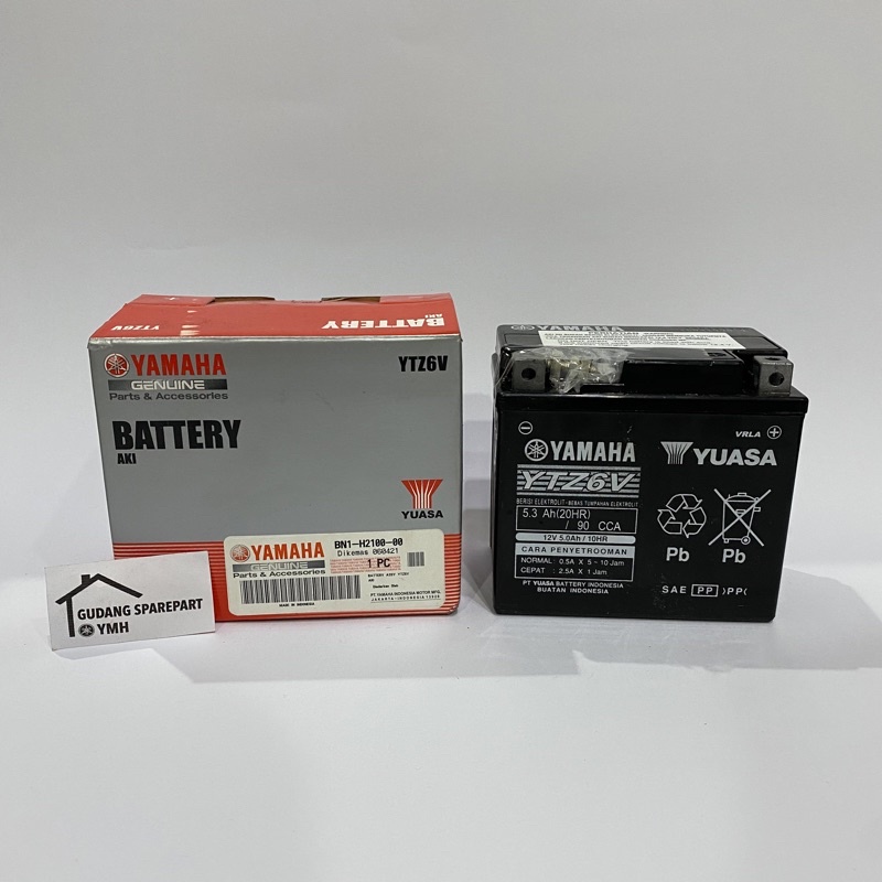 Jual Baterai Accu Aki Kering Yuasa YTZ6V Freego Lexi New Nmax Aerox M3