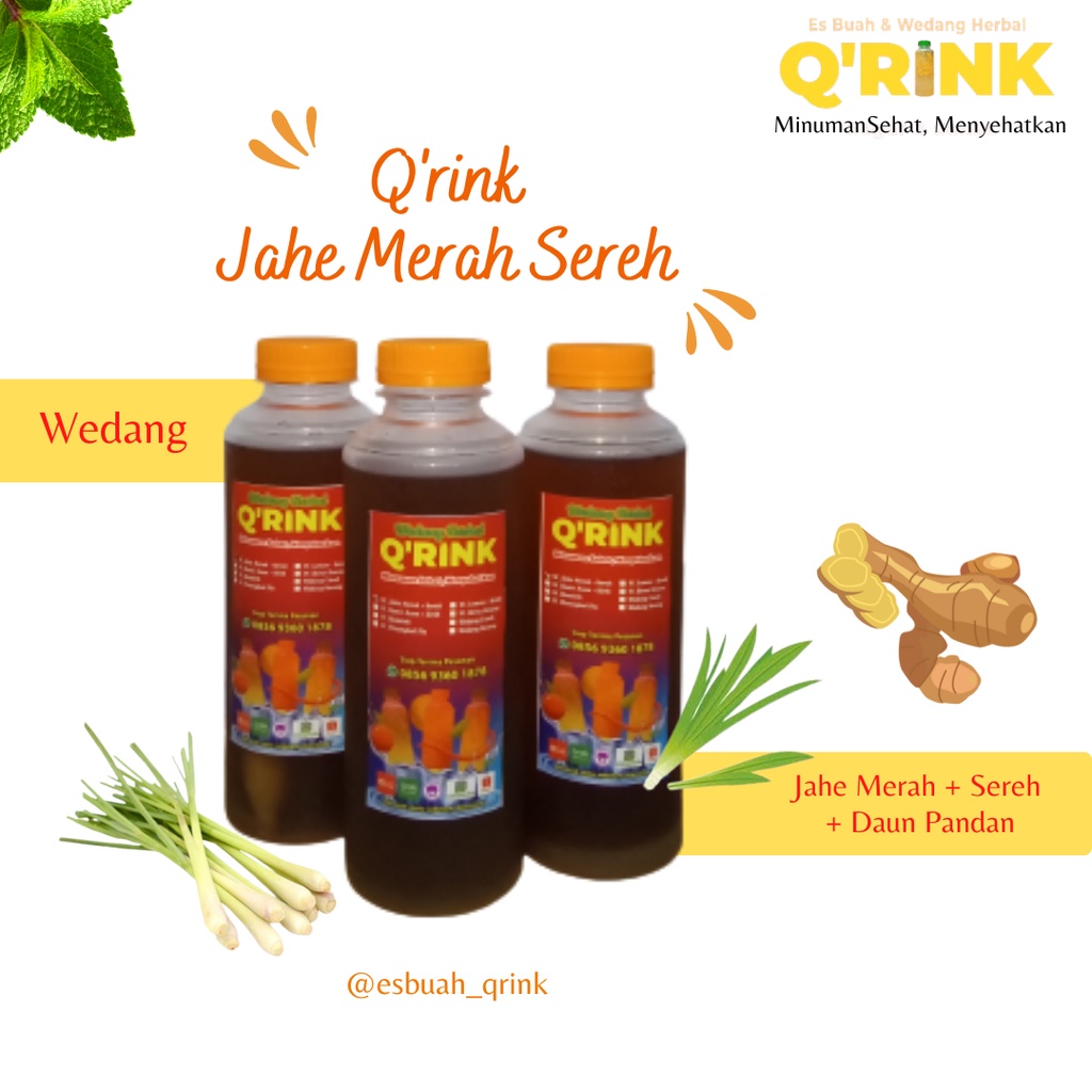 Jual Es Jahe Merah Sereh Q'rink Es Herbal Minuman Tradisional Sehat ...