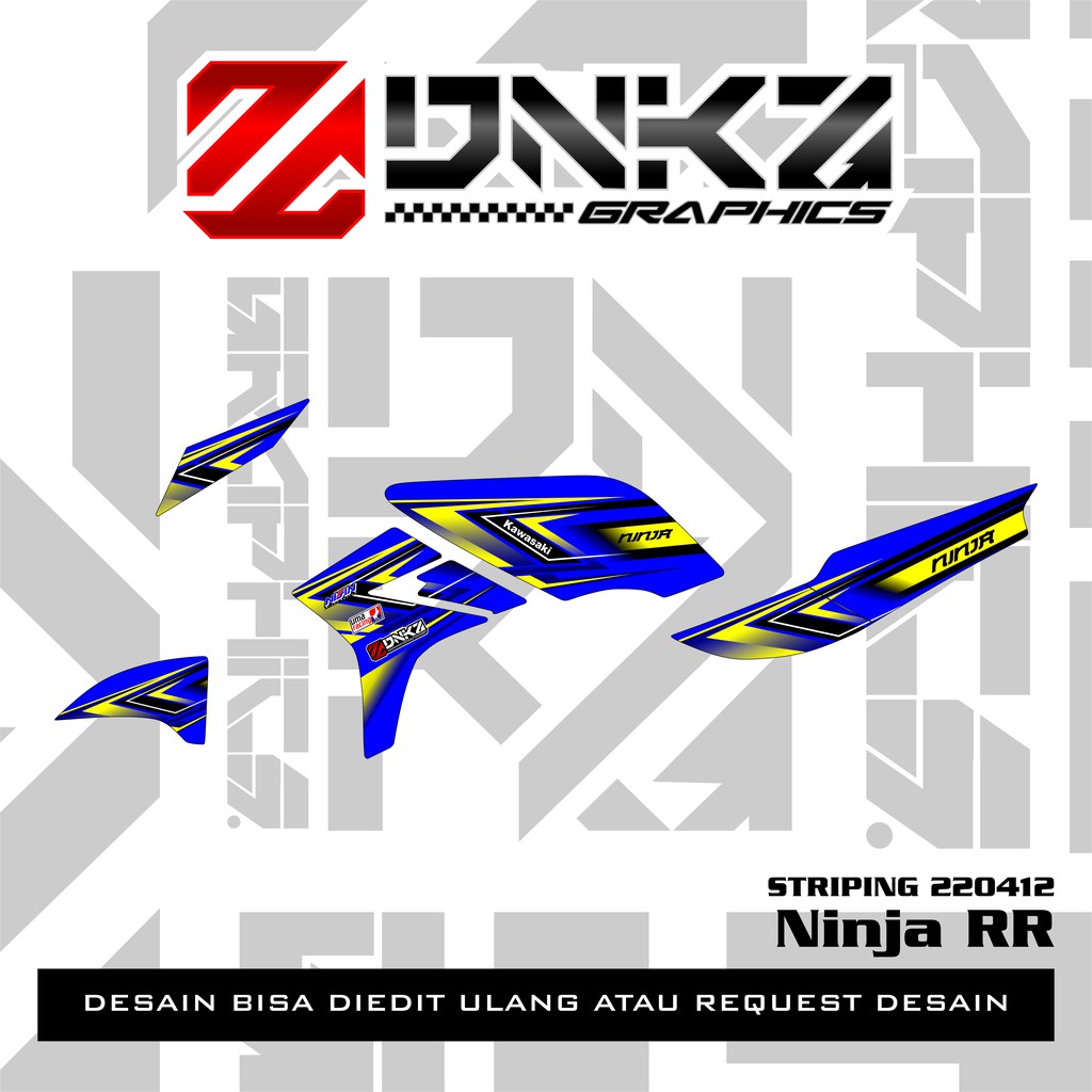 Jual Stiker Ninja RR Decal Striping Ninja RR Premium Racing ST220412 ...