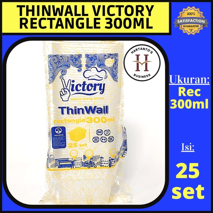 Jual Thinwall Victory Rectangle 300 ml | Shopee Indonesia
