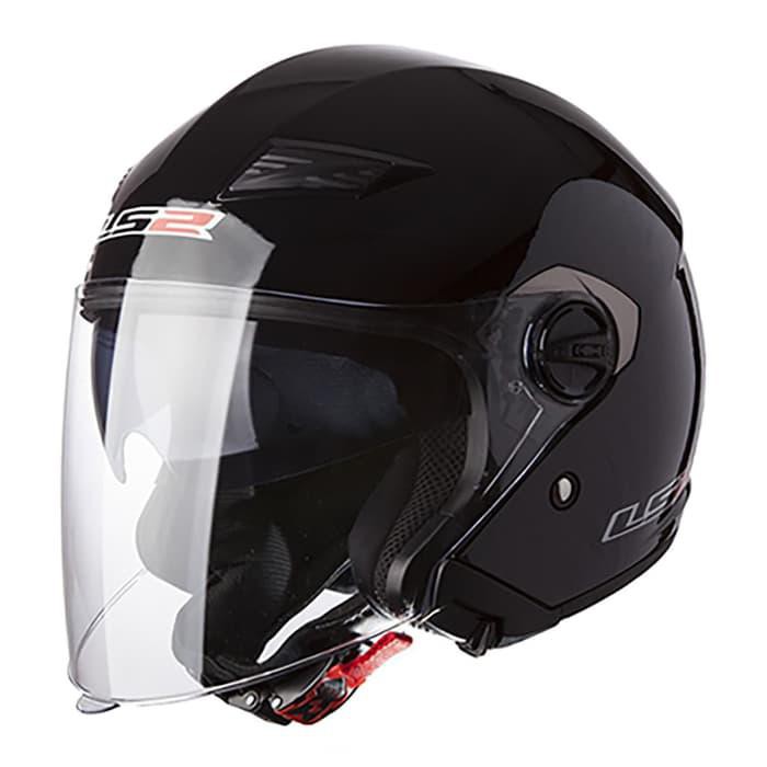 Jual HELM LS2 OF569.1 SCAPE SOLID BLACK | Shopee Indonesia