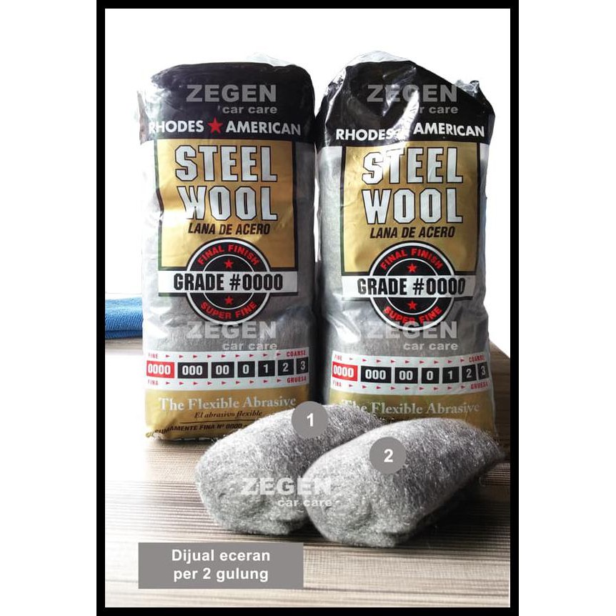 Jual STEEL WOOL 0000 SUPER FINE GRADE RHODES AMERICAN (ECER PER 2