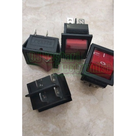 Jual Tombol power besar bagus/Saklar rocker switch 4 pin-kotak lampu-4 ...