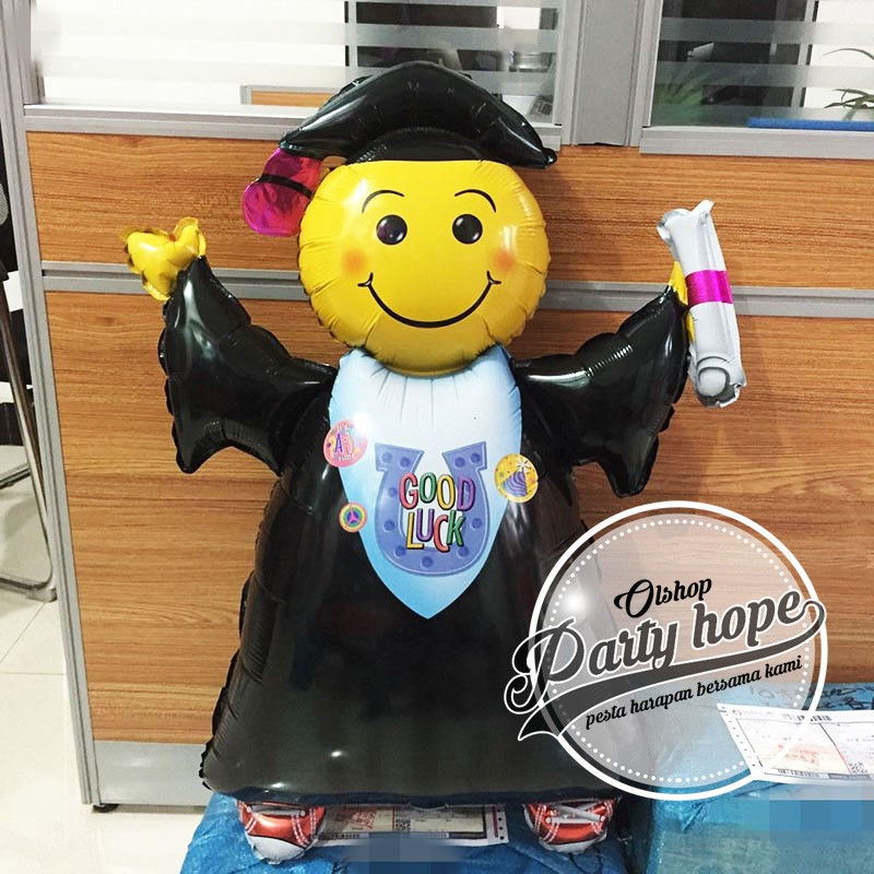 Jual Balon foil wisuda jumbo / balon graduation / balon jumbo wisuda
