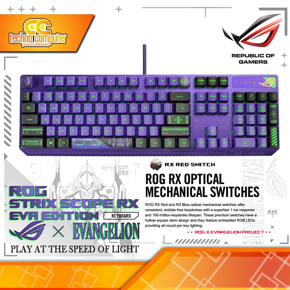 Jual ASUS ROG Strix Scope RX EVA Edition Mechanical - Gaming Keyboard ...
