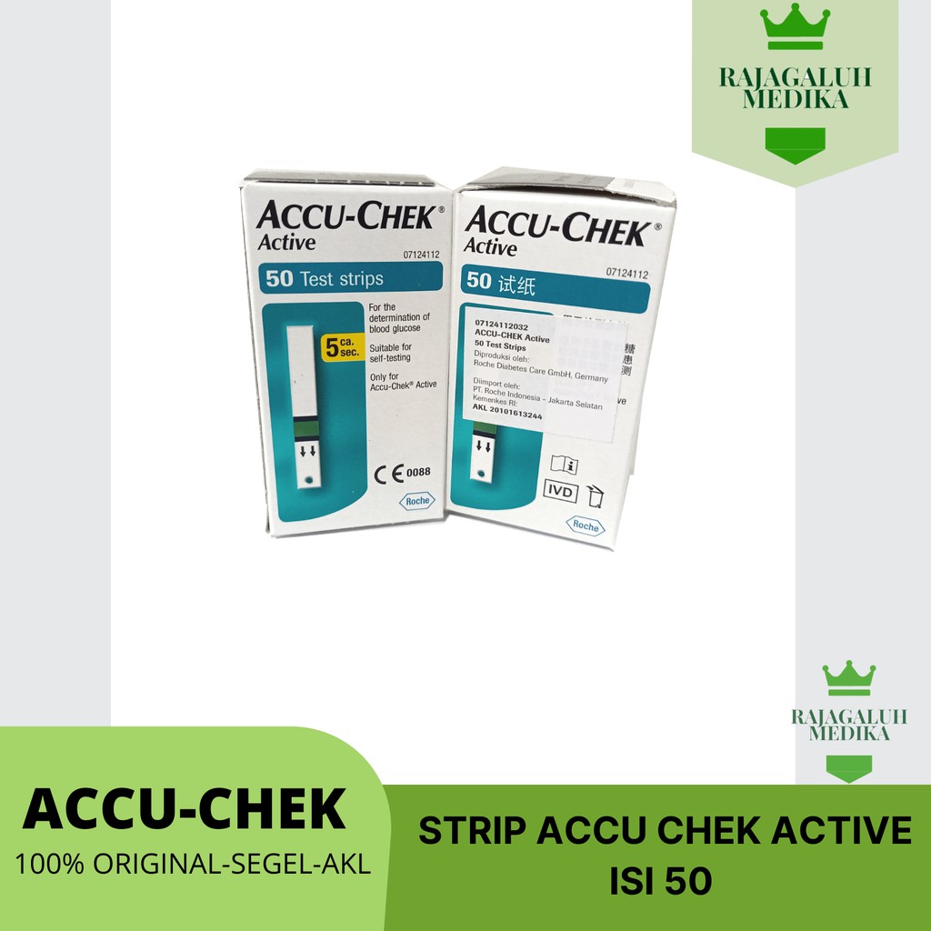 Jual Accu Chek Active Isi 50 Strip Test Strip Gula Darah Accu Check