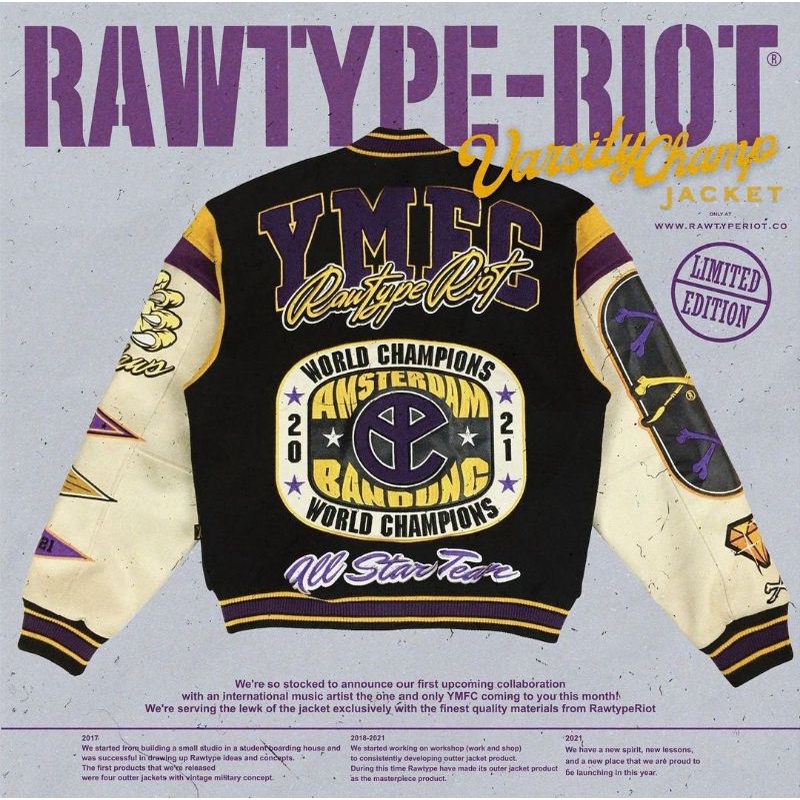 Jual Varsity jaket Rawtype Riot X Yellow Claw Limited Edition | Shopee ...