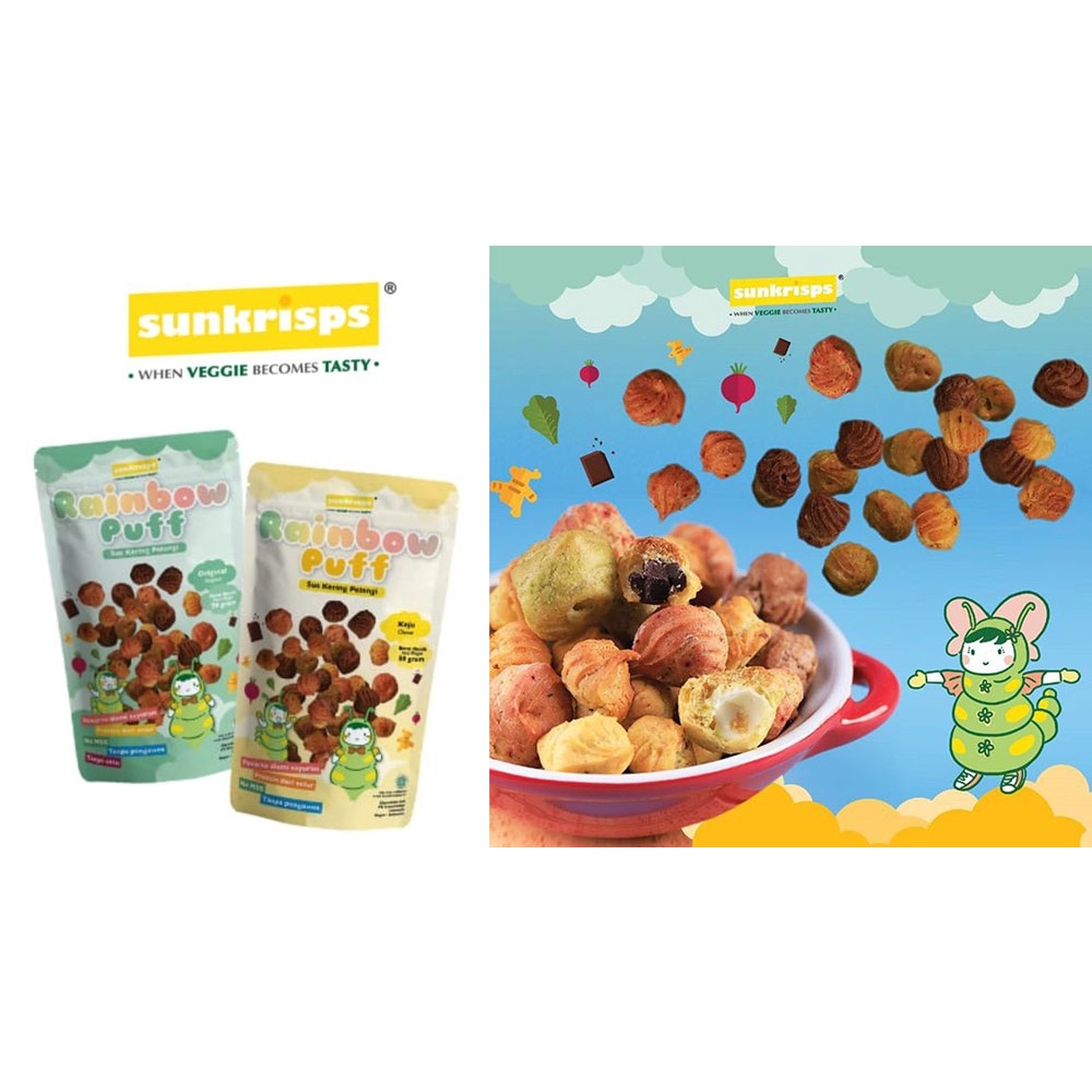 Jual Sunkrisps Rainbow Puff - Sus Kering 50gr | Shopee Indonesia