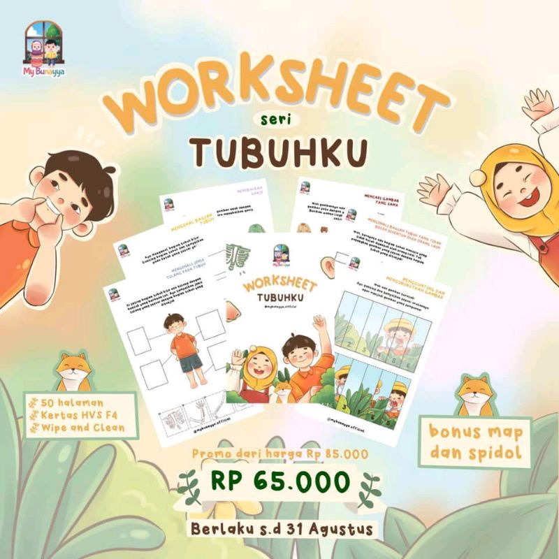 Jual WORKSHEET TUBUHKU - WORKSHEET ANAK PAUD | Shopee Indonesia