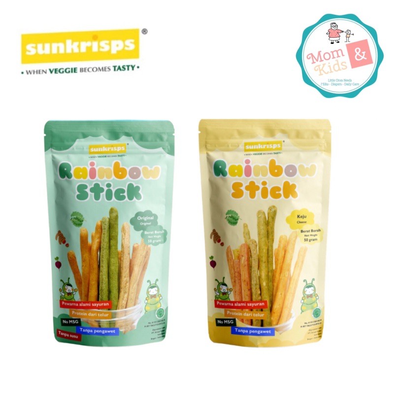 Jual Sunkrisps Rainbow Stick 50 gr ( Snack Anak / Bayi ) | Shopee Indonesia