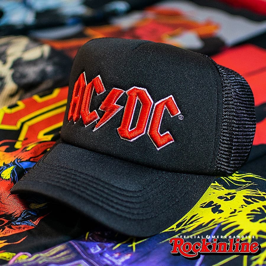 Jual AC/DC - RED LOGO Trucker Cap Original | Shopee Indonesia