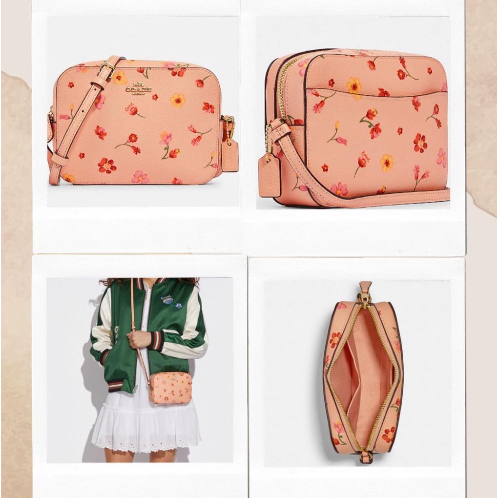 Jual Coach Mini Camera Bag With Mystical Floral Print Blush Multi
