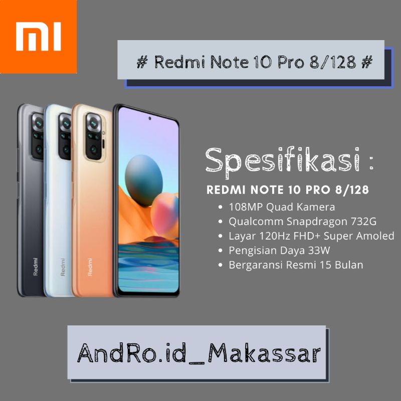 Jual Redmi Note 10 Pro 8/128 Baru(segel) | Shopee Indonesia