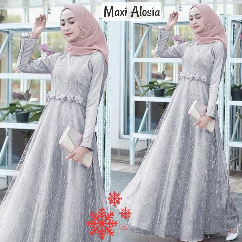 Glitter dress muslimah best sale