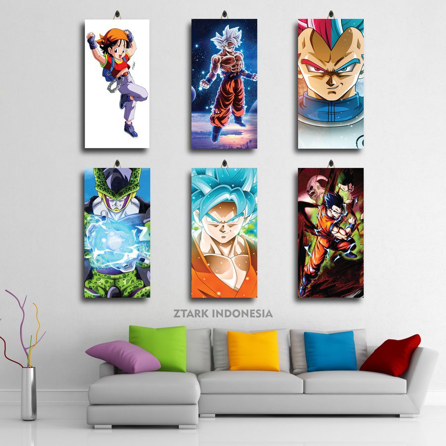 Jual PAJANGAN RUANG TAMU ANIME DRAGON BALL CHARACTERS 15X30 HIJ5A/XZ9PU