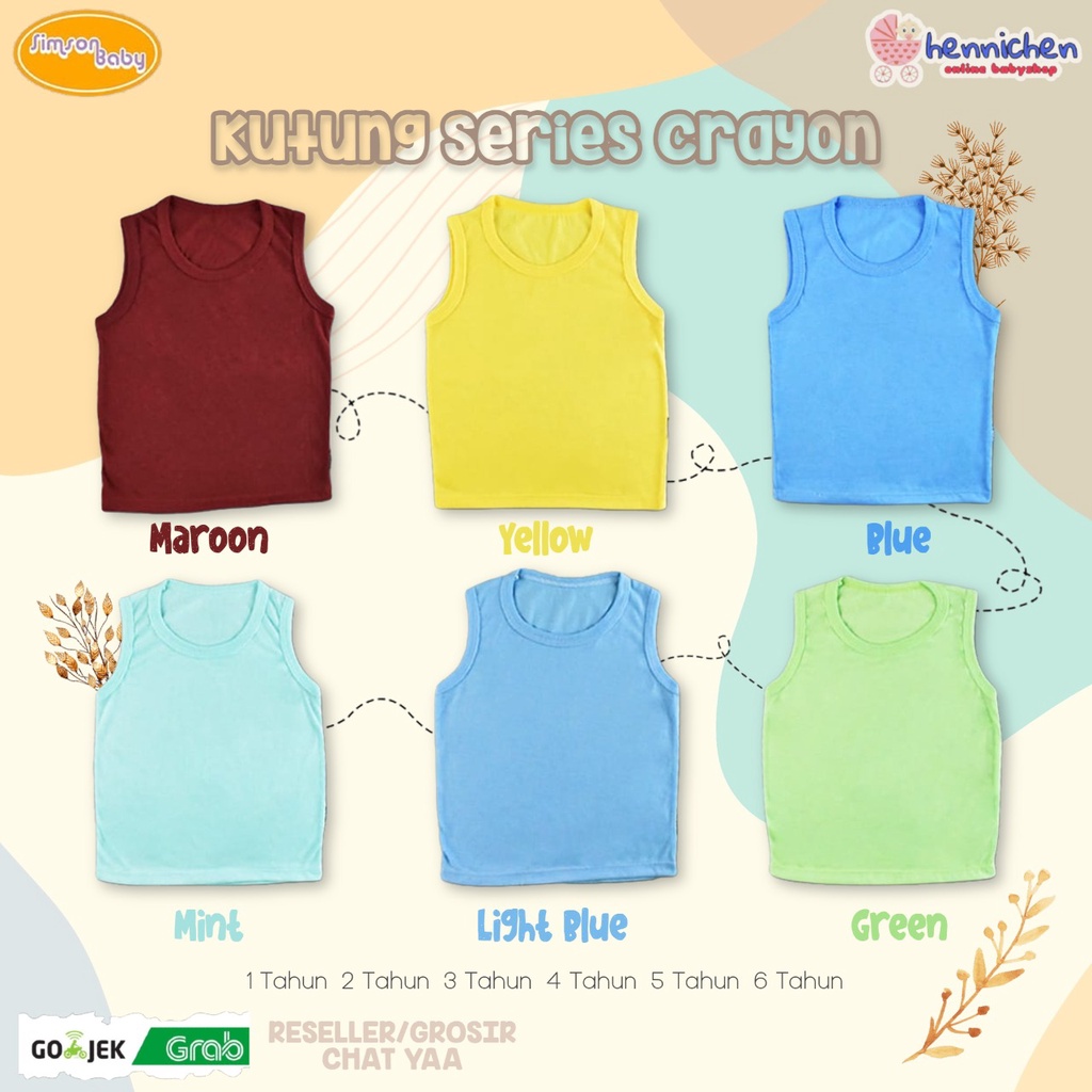 Jual SIMSON BABY BY ARUCHI KUTUNG ANAK SERIES CRAYON SINGLET KAOS DALAM ...