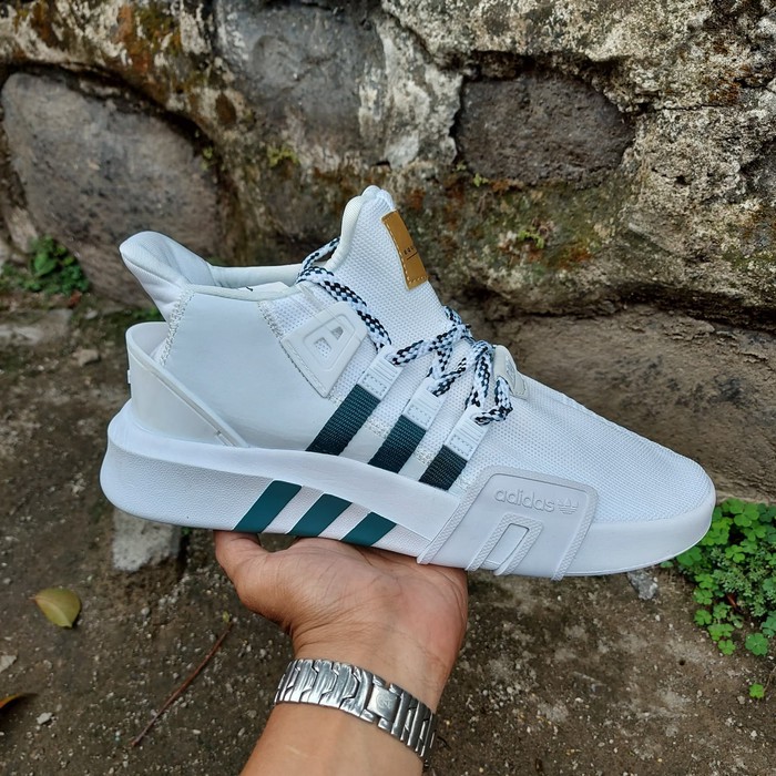 Asli Sepatu Adidas EQT Bask ADV White Green Original Murah Sport Running