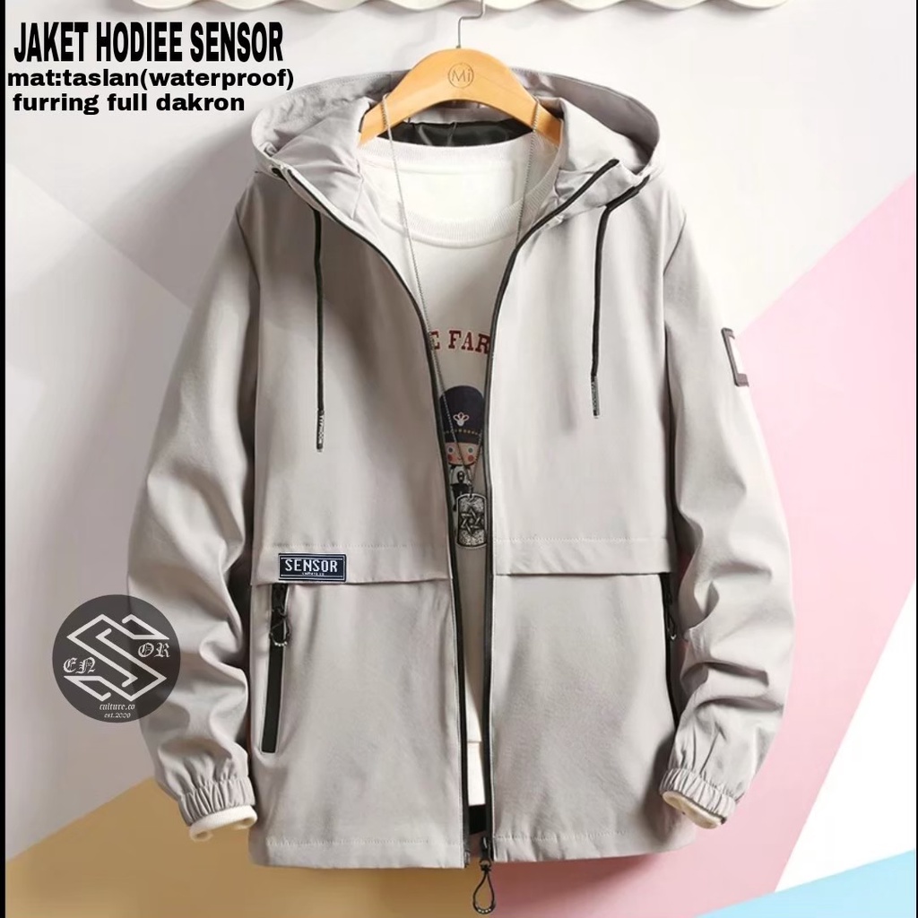 Jual AKN Jaket Pria Anti Air Jaket Hoodie Outdoor Pria