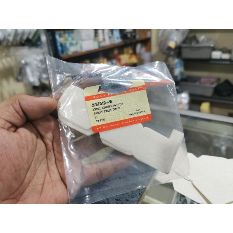 Jual Sticker Excel Original Danmotor Putih transparant | Shopee Indonesia