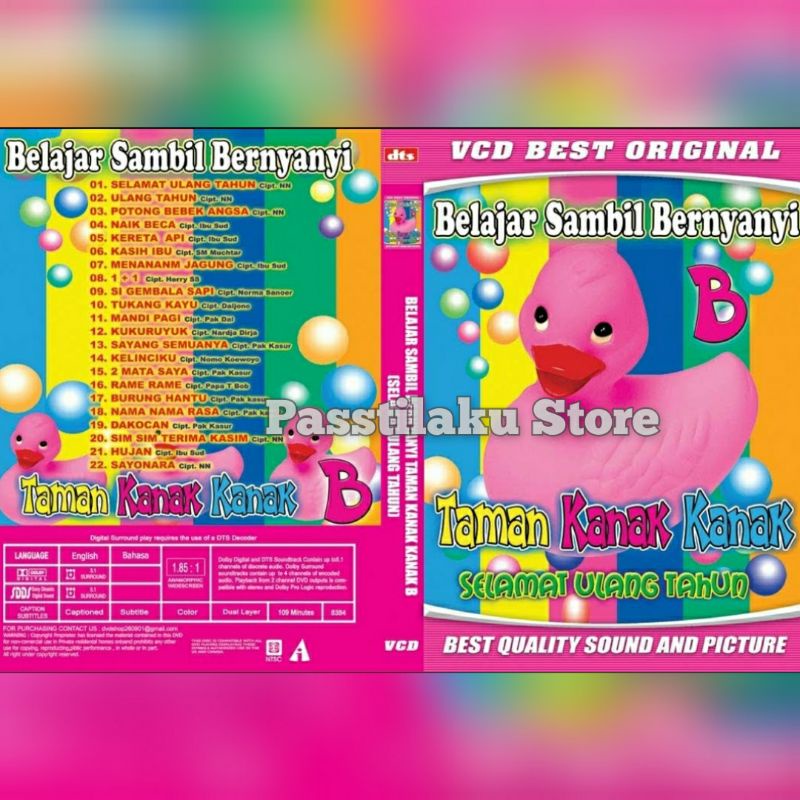 Jual Kaset Lagu Anak BELAJAR SAMBIL BERNYANYI - B - TAMAN KANAK KANAK ...