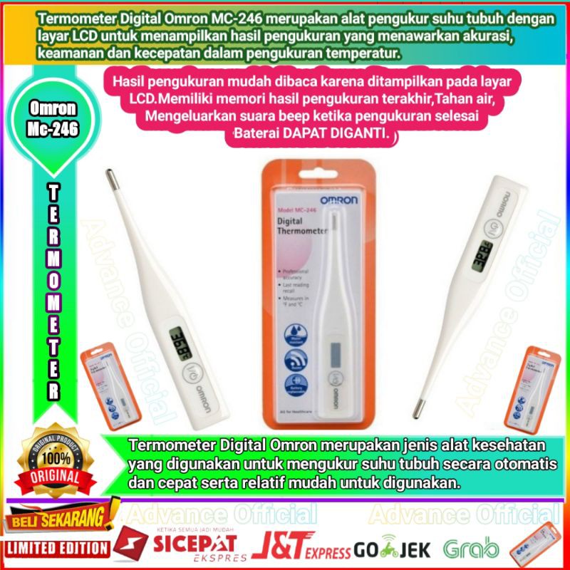 Jual Termometer Omron Mc245 Thermometer Model Omron Mc 246 Alat Ukur
