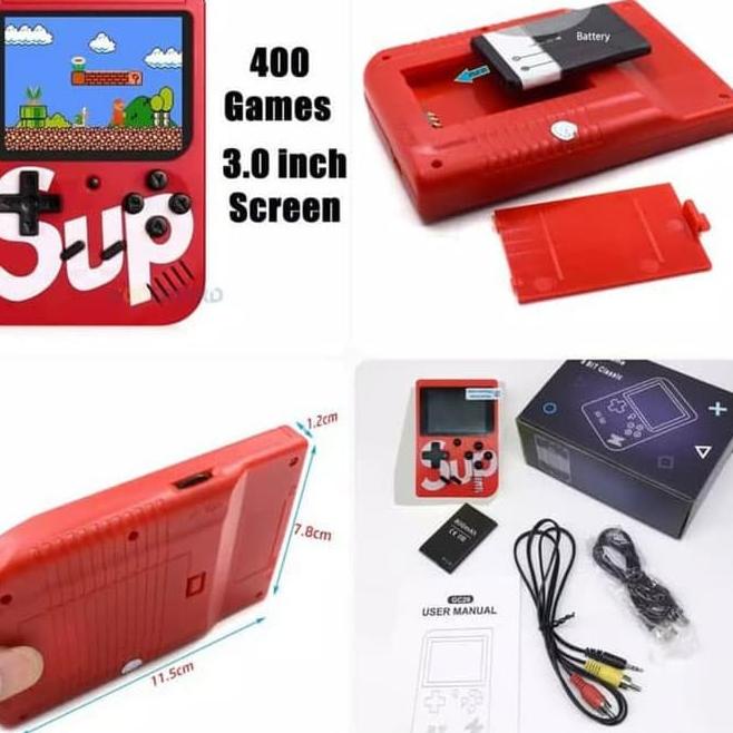 Jual kode9q4Pe--GameBoy Game Boy Mini HOT 2 Player 400in1 Games 8 BIT ...