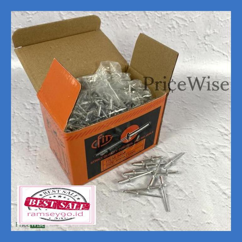 Jual Reh0S Paku Rivet 540 4X11 Mm Fit / Paku Rifet / Blind Rivet ...