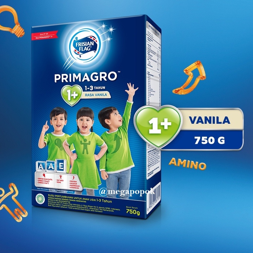Jual Primagro 1+ Untuk Anak Usia 1-3 Rasa Madu/Vanila 750gr/megapopok ...