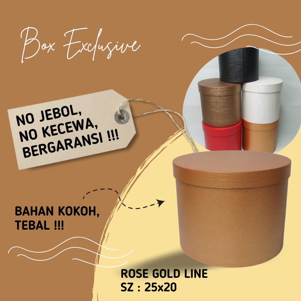Jual BLOOM BOX BULAT / GIFT BOX FLOWER / ROUND BOX PREMIUM / BOX BUCKET ...