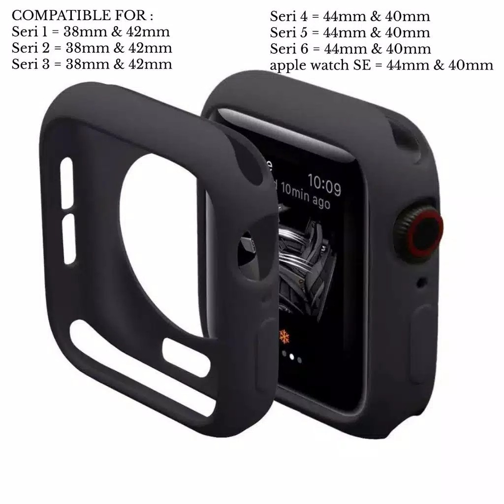 Jual Black Bumper Apple watch 38mm 42mm 40mm 44mm 41mm 45mm Series 1 2 3 4 5 6 7 8 SE Apple