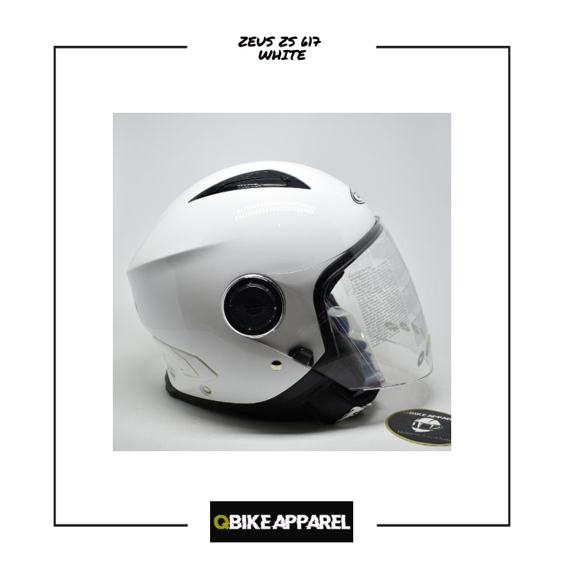 Jual Helm Motor Half Face Zeus ZS 617 White Shopee Indonesia